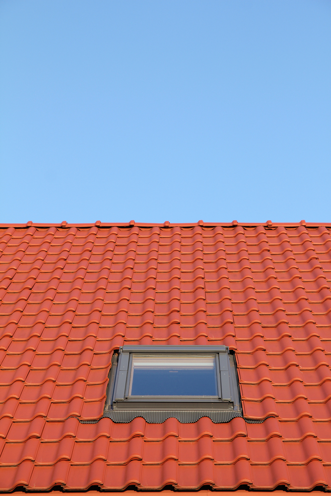 Red,Roof,With,One,Vertical,Windows,And,Blue,Sky
